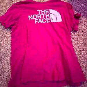 North face pink shirt